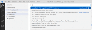 Select Azure Static Web Apps: Create HTTP Function
